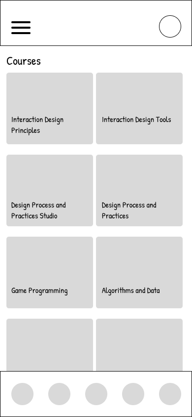Mobile Wireframe - Click to interact